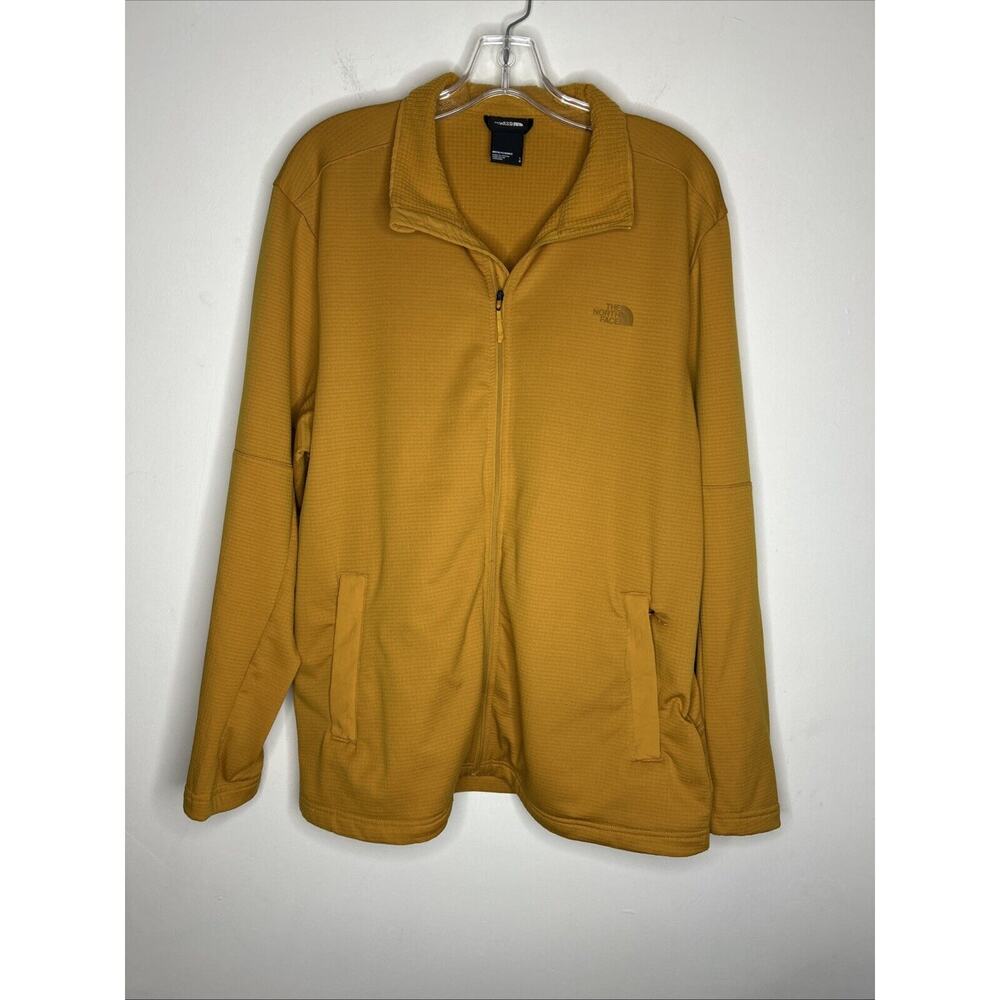The North Face Men’s Large Citrine Waffle Knit Full Zip Sweater